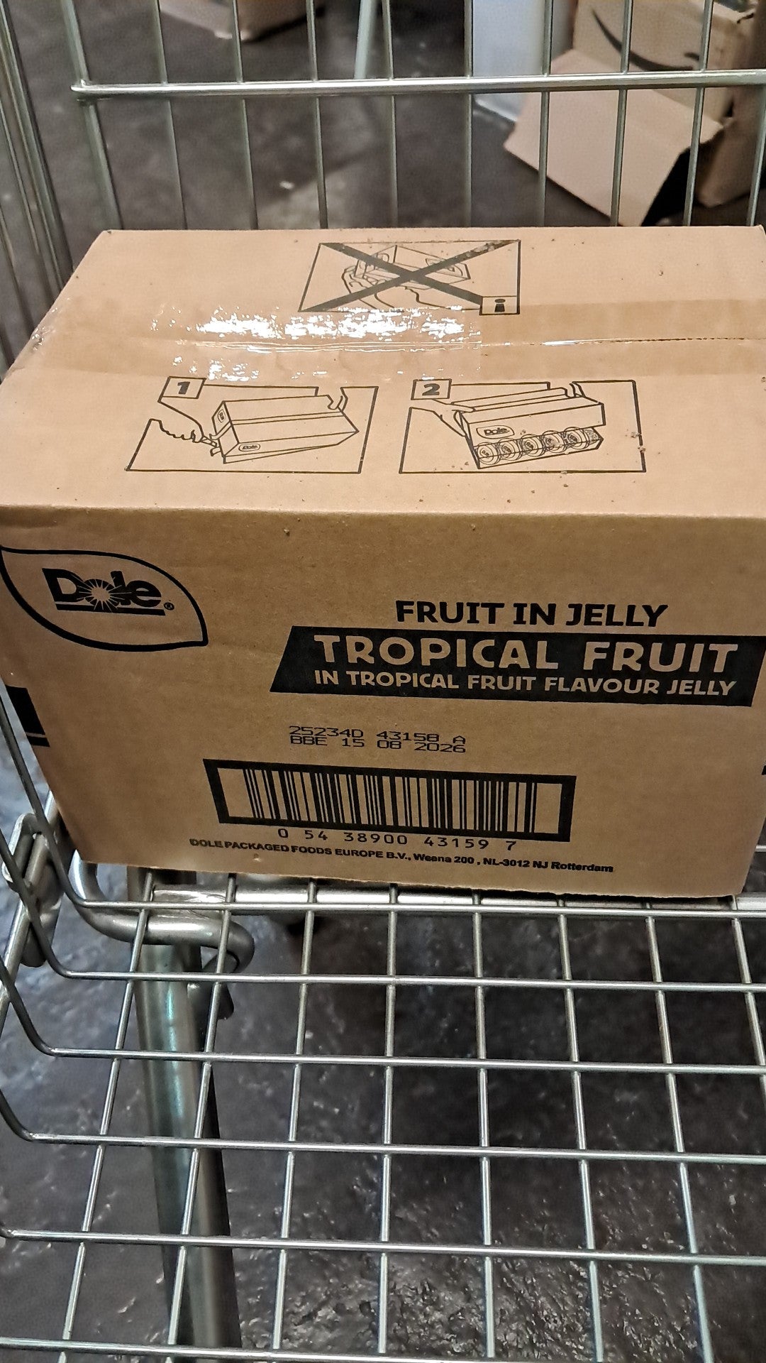 Fruit in jelly tropical fruit in tropical flavoured jelly