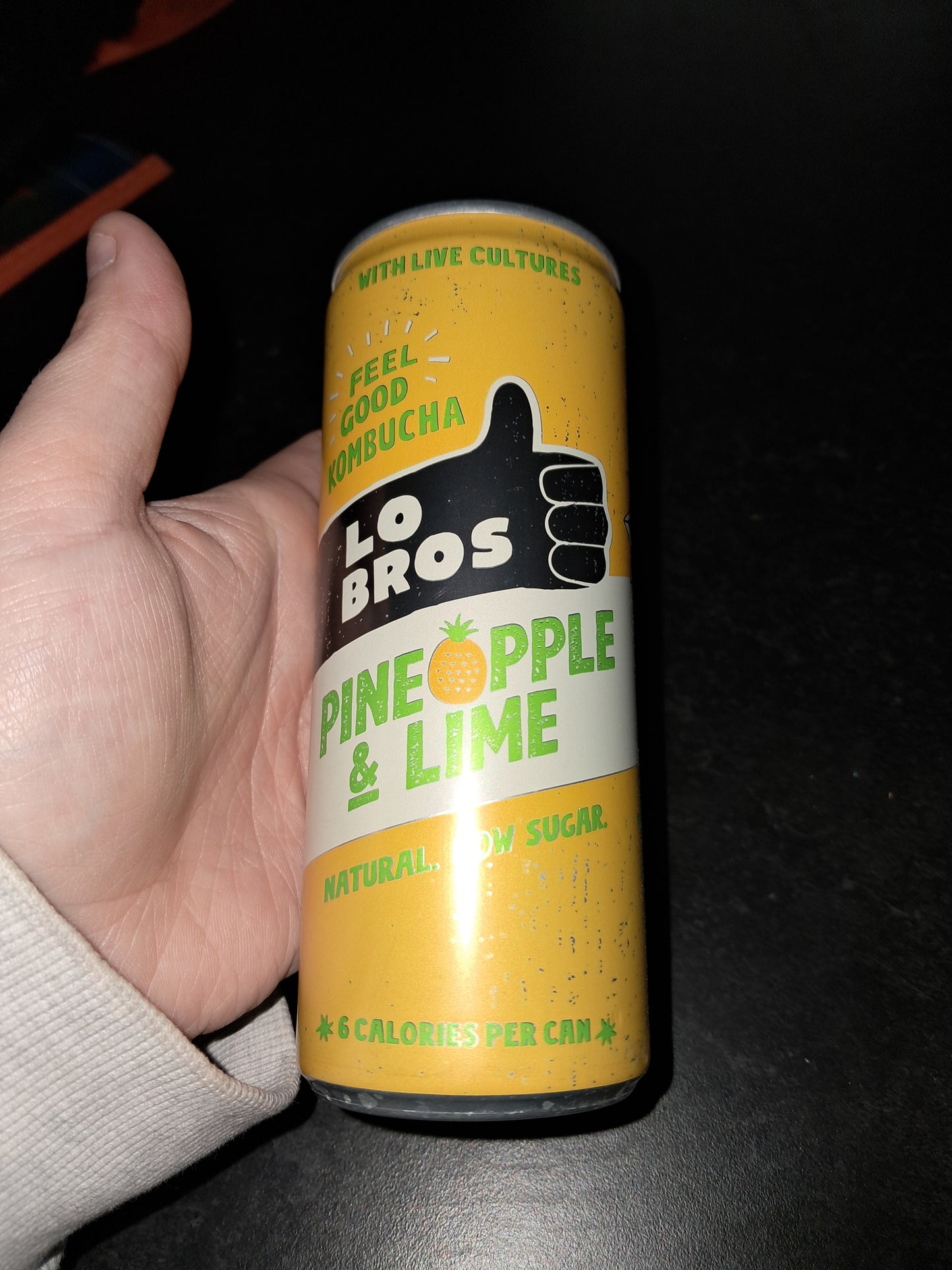 Lo bros pineapple and lime kombucha