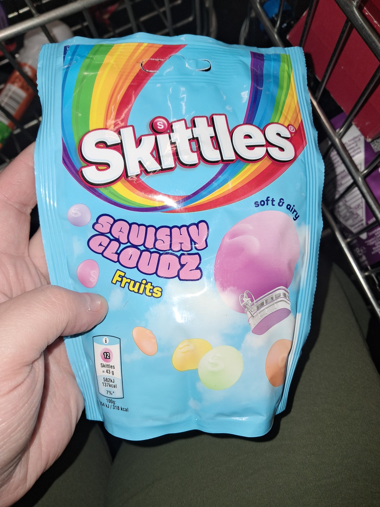 Skittles squishy clouds fruits 94g bag