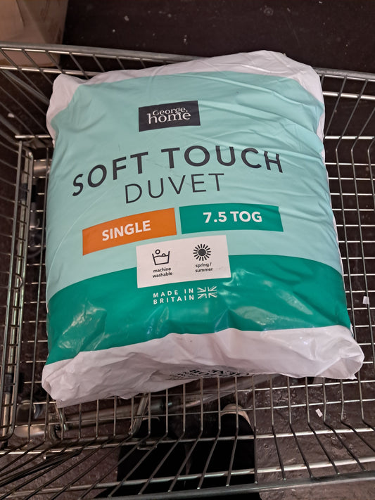 George home soft touch duvet single 7.5tog