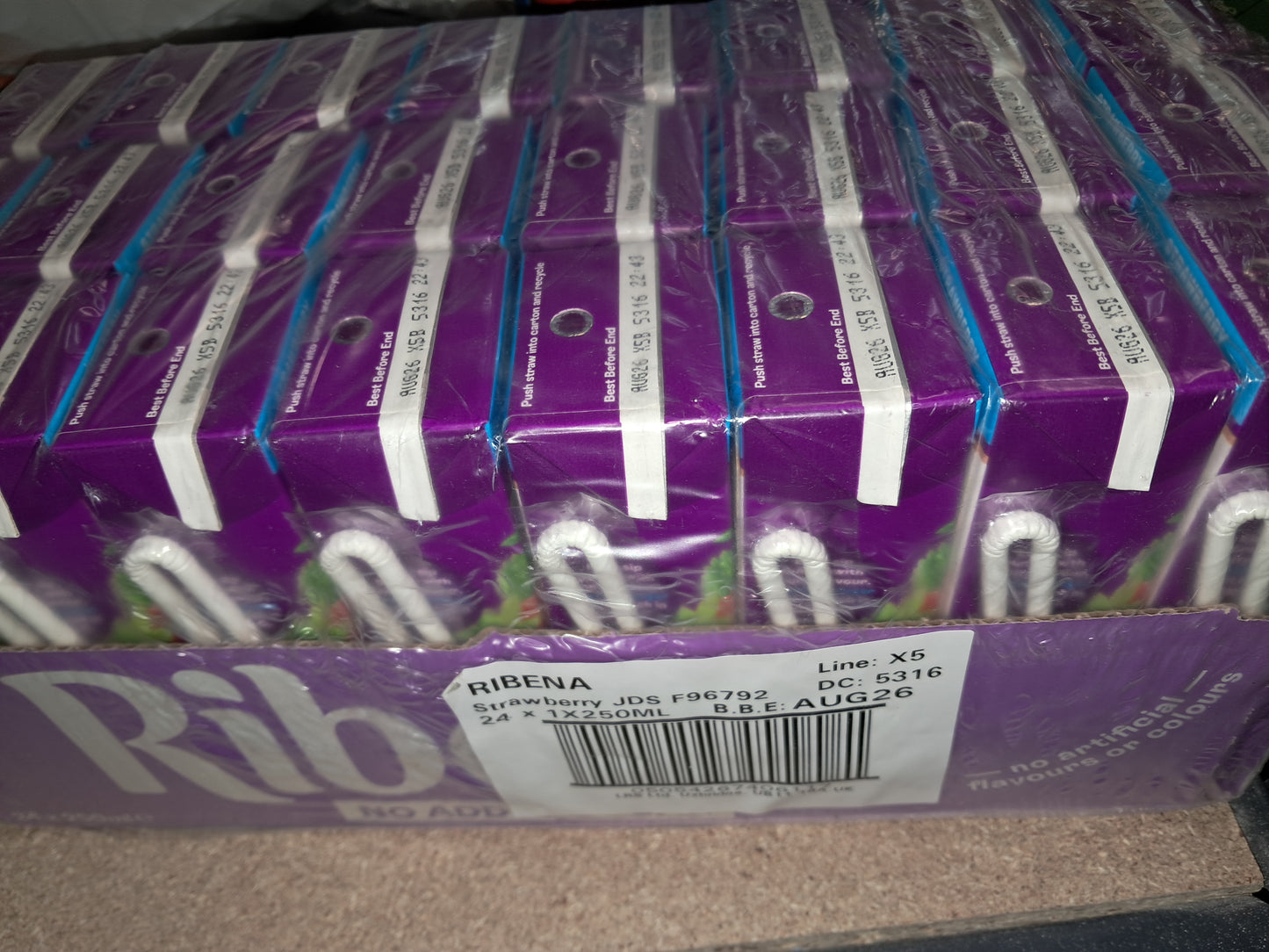 Ribena strawberry 24 case