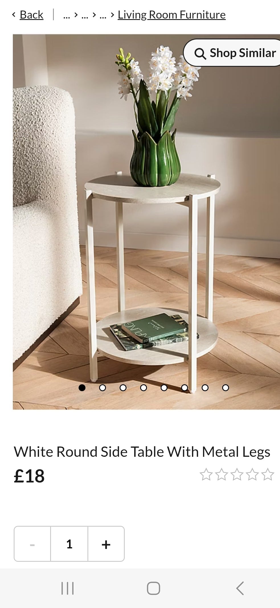 George home marble look white side table :RRP £18