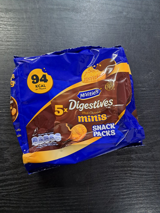 Mcvities 5 x digestives milk choc minis