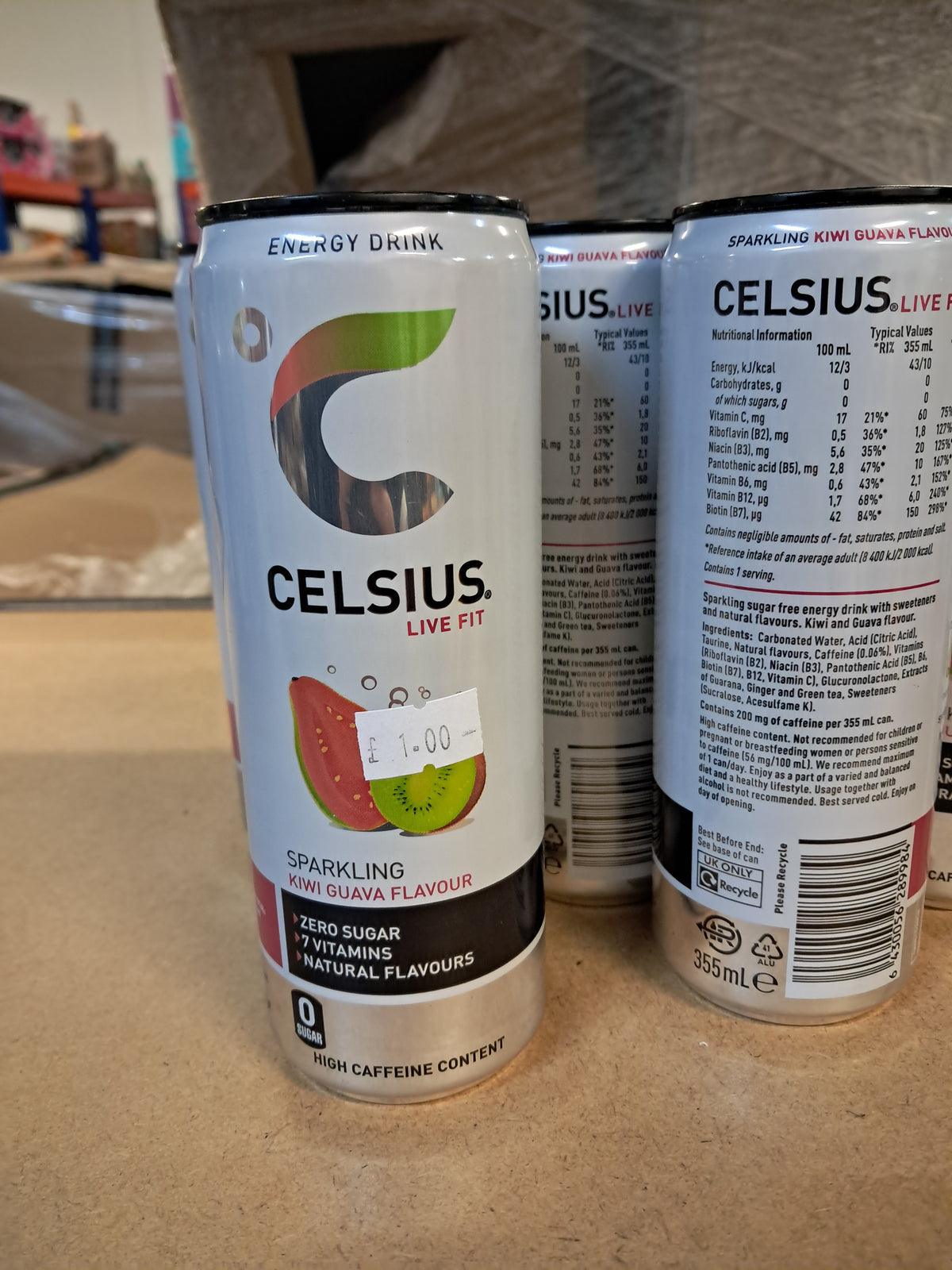 Celsius  sparkling kiwi guave flavour