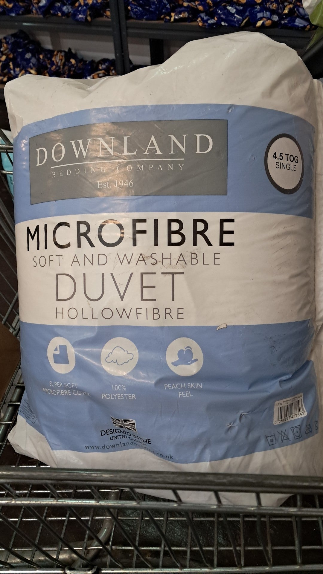 Downland micro fibre soft and washable duvet 4.5 tog