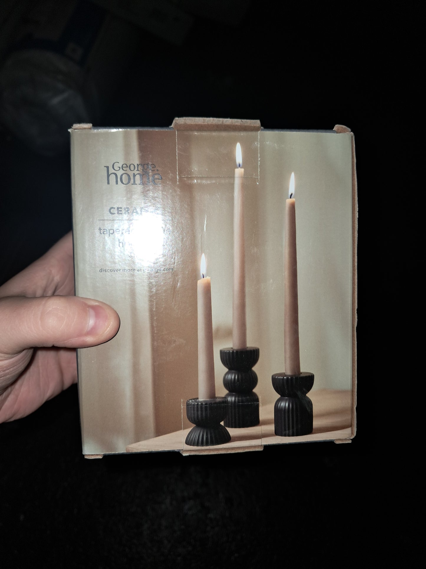Ceramic tapered candle holders