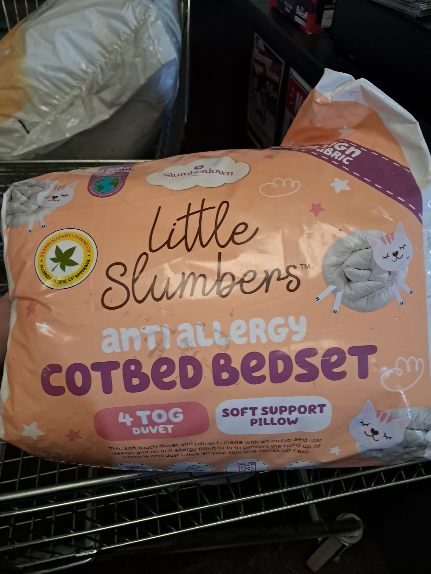 Little slumbers anti allergy cod bed bedset