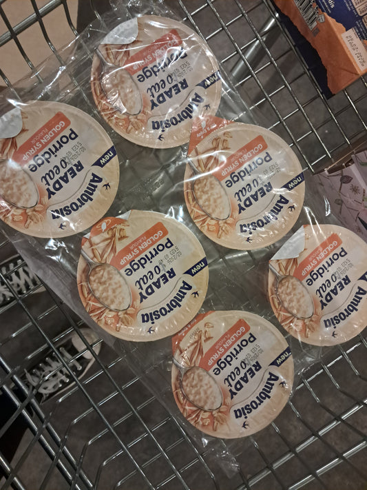 Ambrosia ready to eat porridge golden syrup