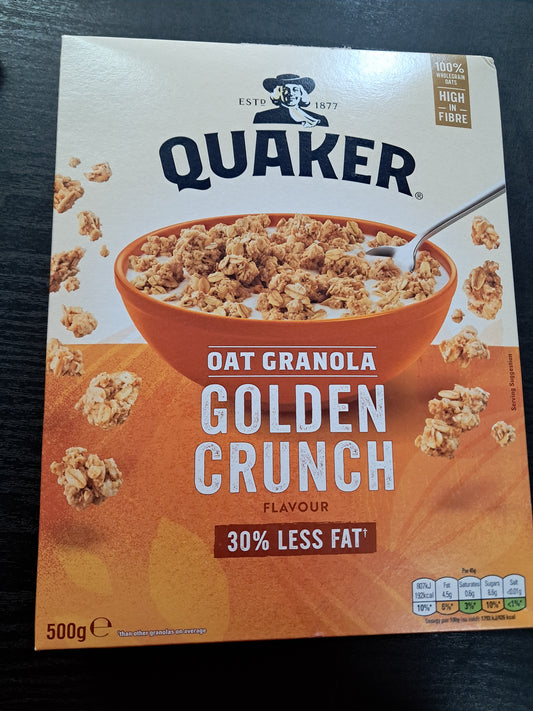 Quaker oat granola golden crunch