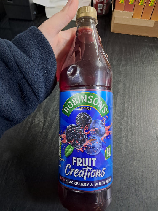 Robinsons fruit creations blackberry and blueberry