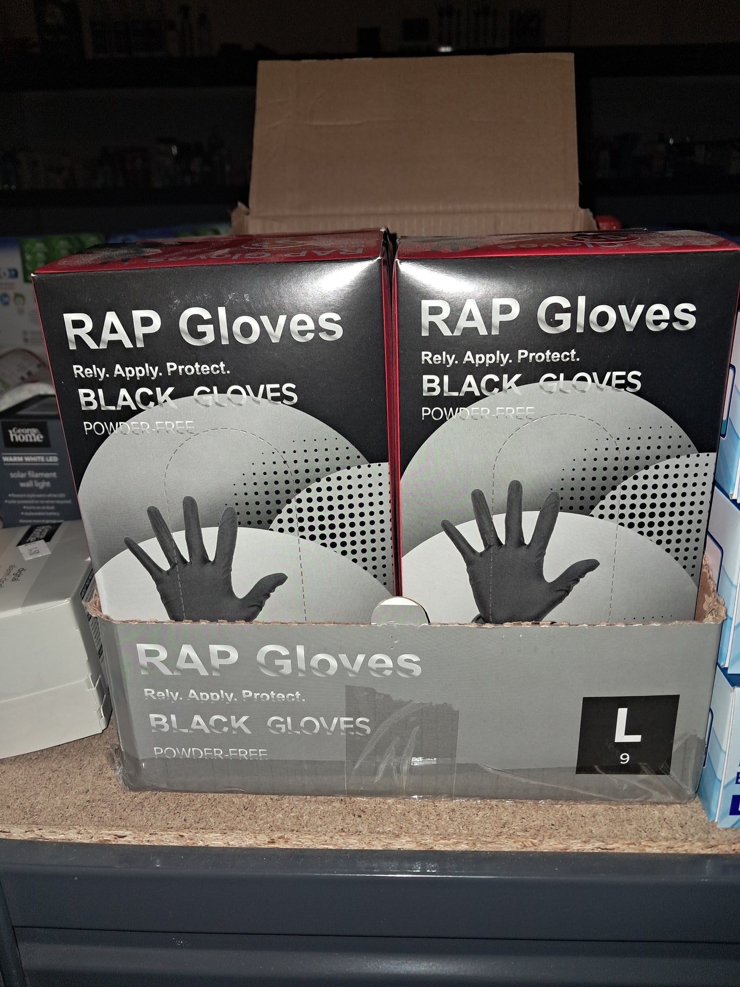 Black rap gloves