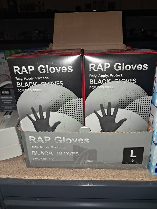 Black rap gloves
