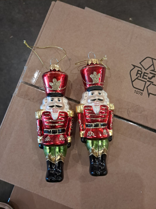 Set of glass christmas nutcrackers hanging ornaments COLLECTION ONLY!
