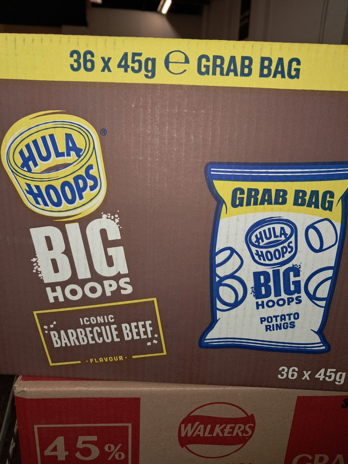 Hula hoops Big Hoops Barbecue Beef 36 x 45g box