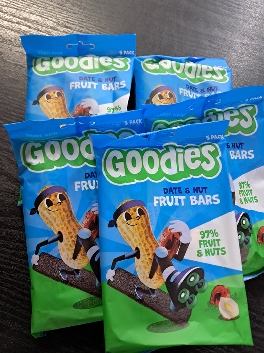 5 x 5 pack goodies date and nut fruit bars