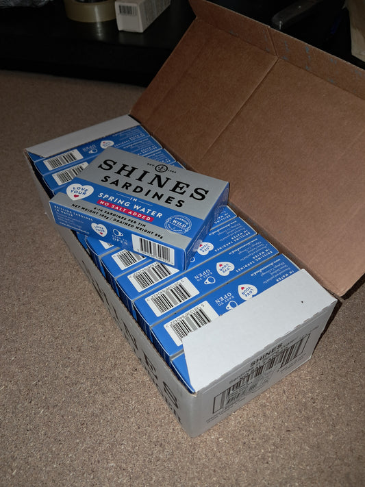 Shines sardines in spring water 12 x 106g