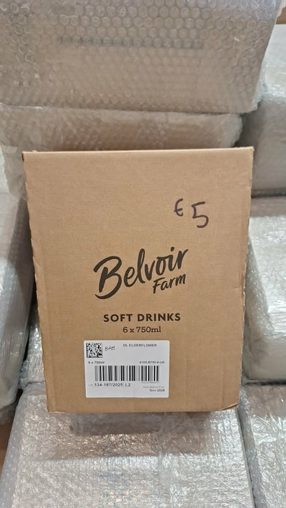 Belvoir Farm 6 x 750ml elderflower *COLLECTION ONLY!