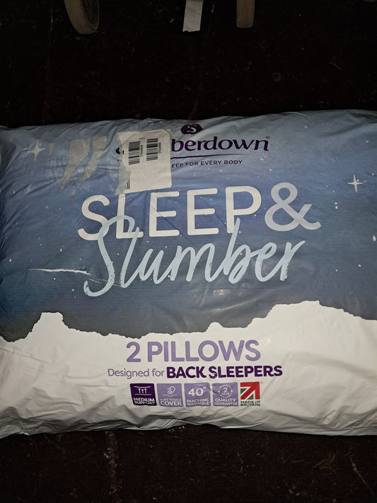 Slumberdown sleep and slumber designed for back sleepers