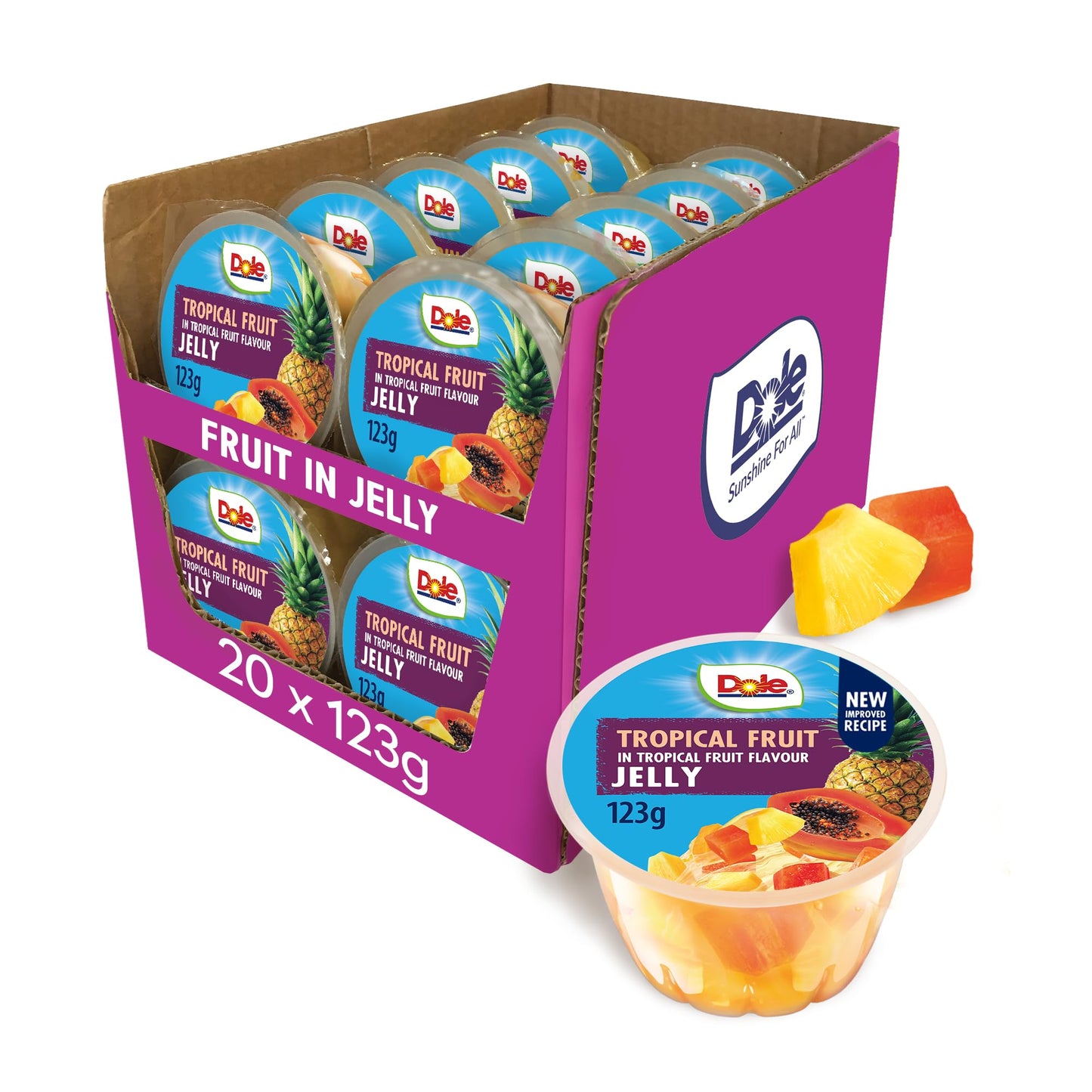 Dole Tropical fruit in Tropical Fruit flavoured jelly 20 x 123g