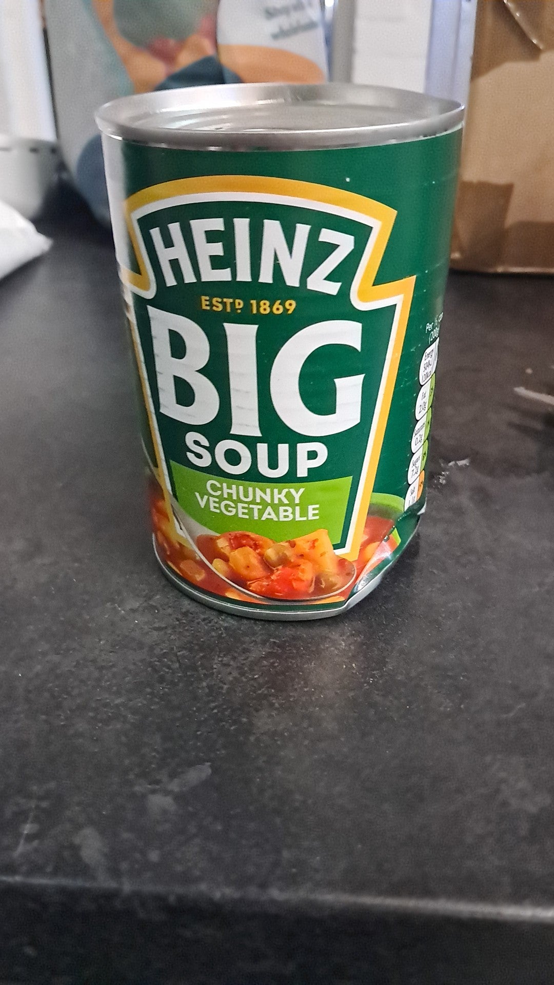 Heinz big soup chunky vegetable (dented tin!)