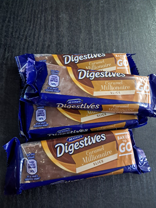 Mcvities digestives caramel millionair slice x 4