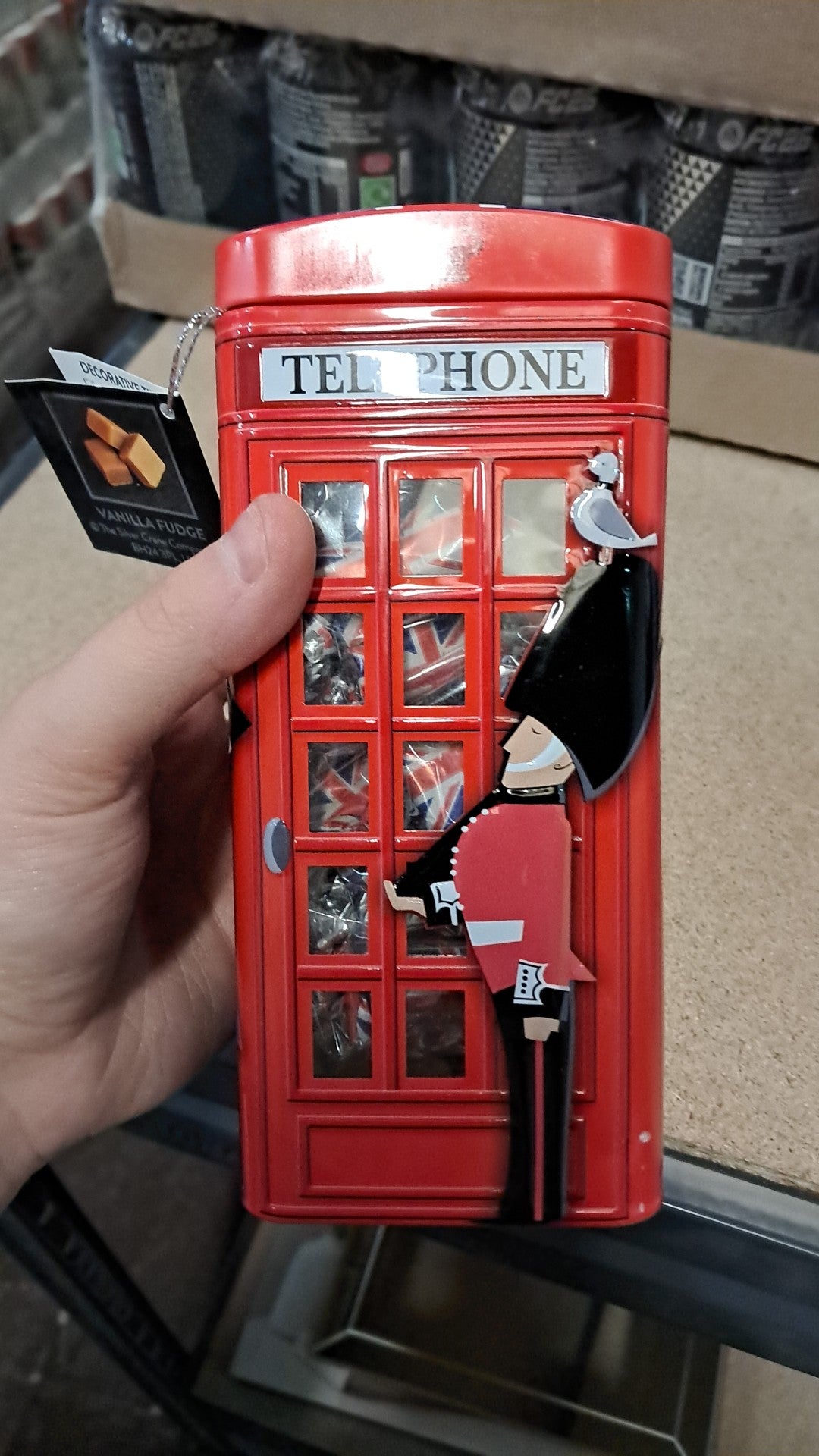 The silver crane co. Phone box tin vanilla fudge