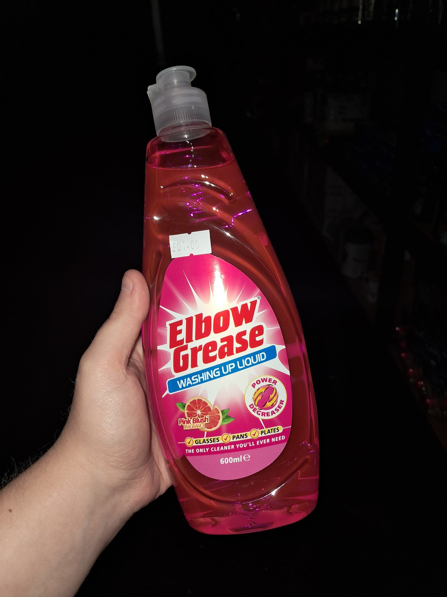 Elbow grease pink blush washing up liquid